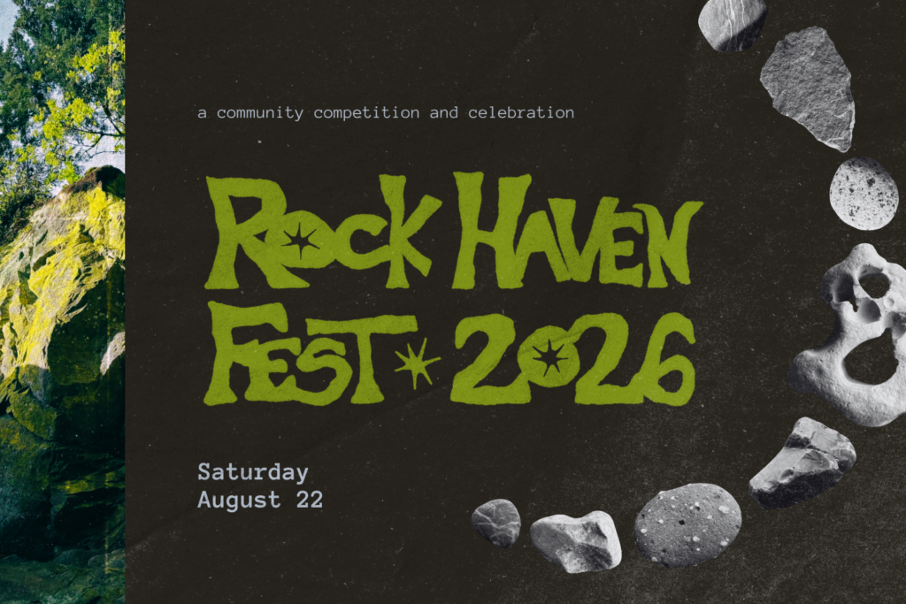 Rock Haven Fest with rocks in a half circle
