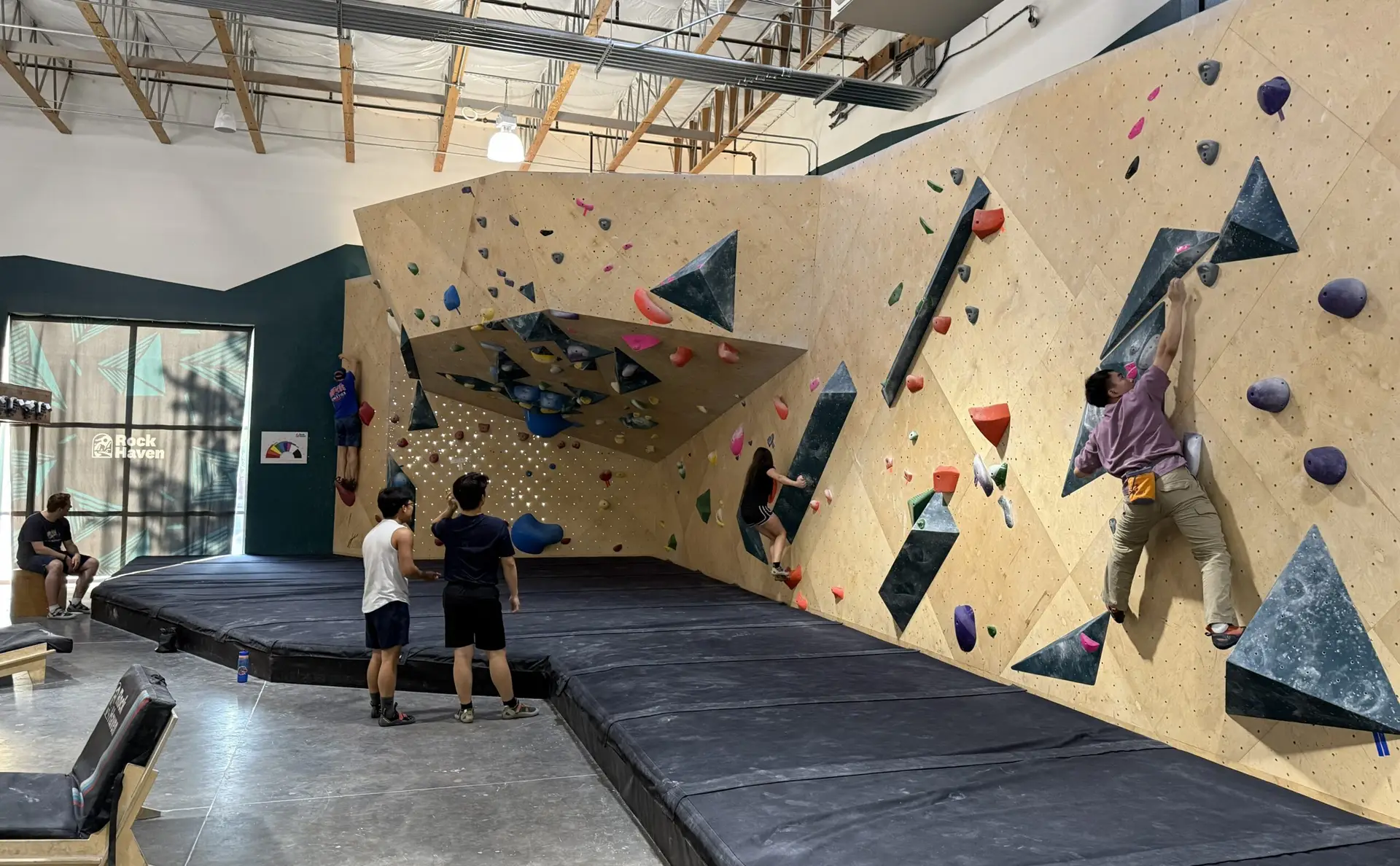 Rock Haven climbers and spectators